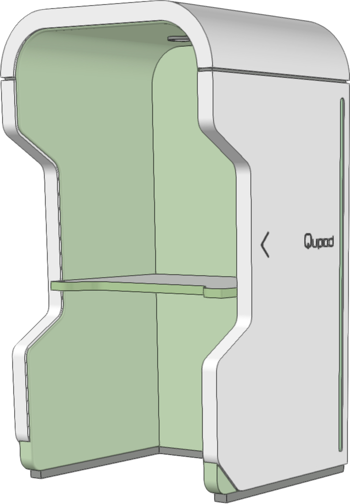 個室型ワークブース Qupod（キューポッド）緑